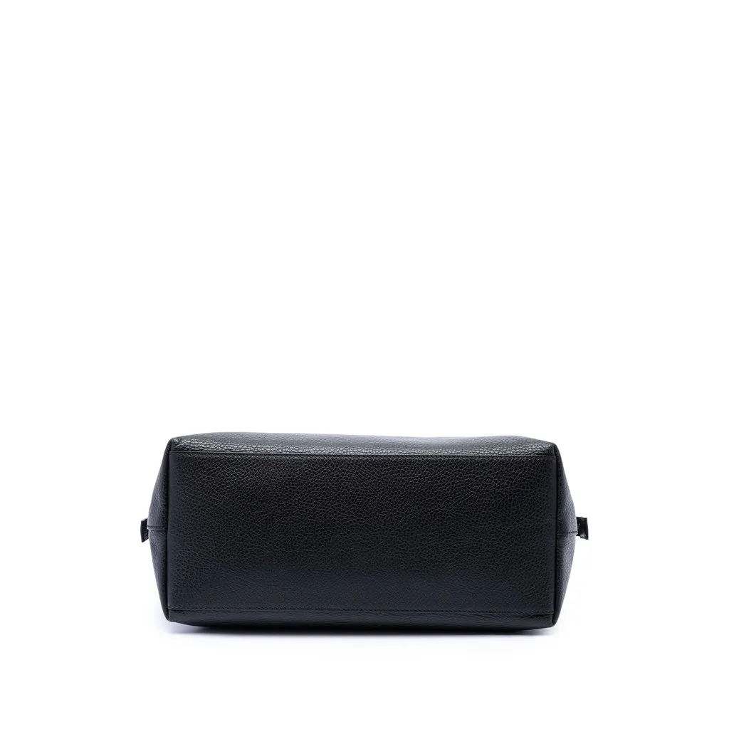 Gucci Medium Calfskin GG Charm Dome Satchel Black Leather Very good - Inside View