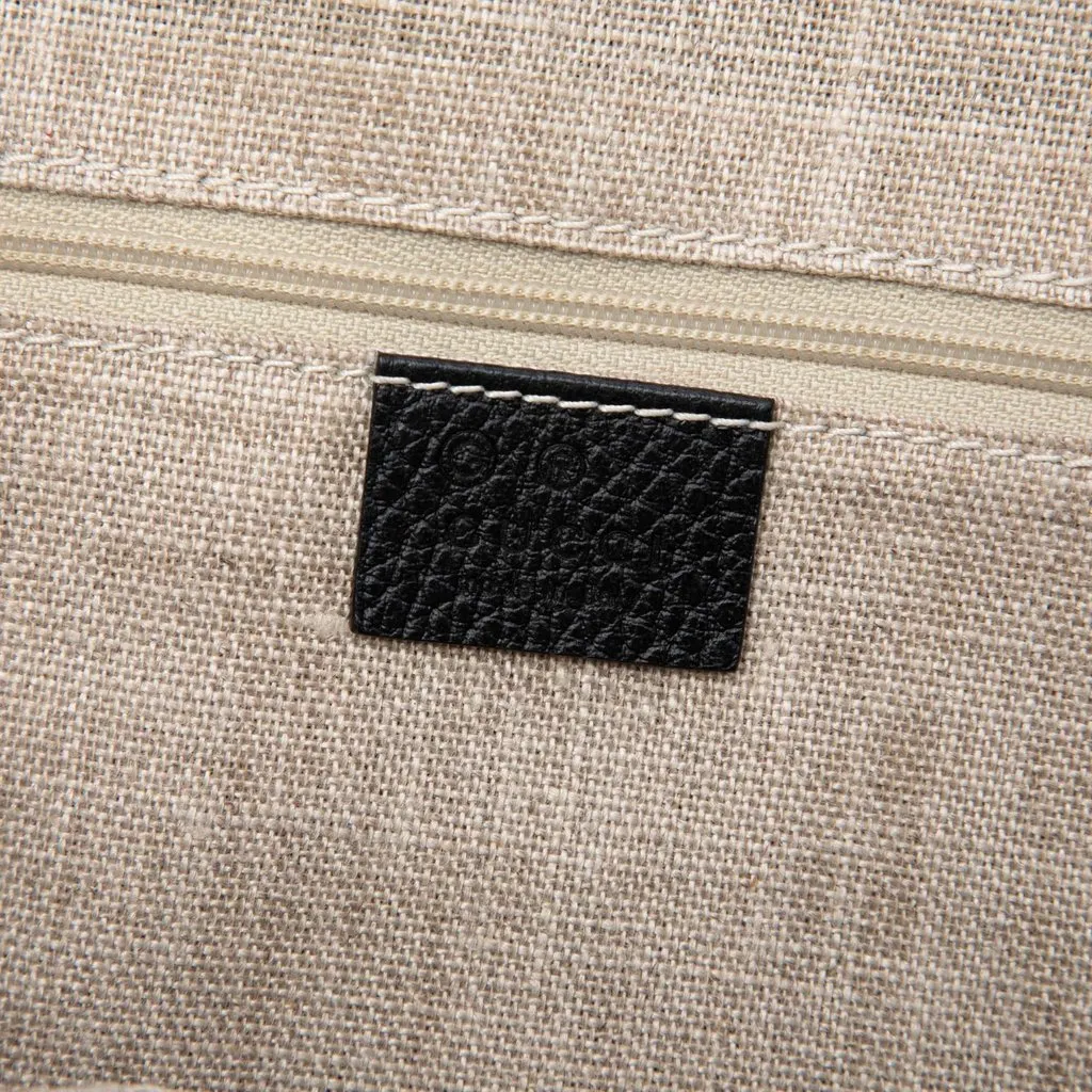 Gucci Medium Calfskin GG Charm Dome Satchel Black Leather Very good - Box View