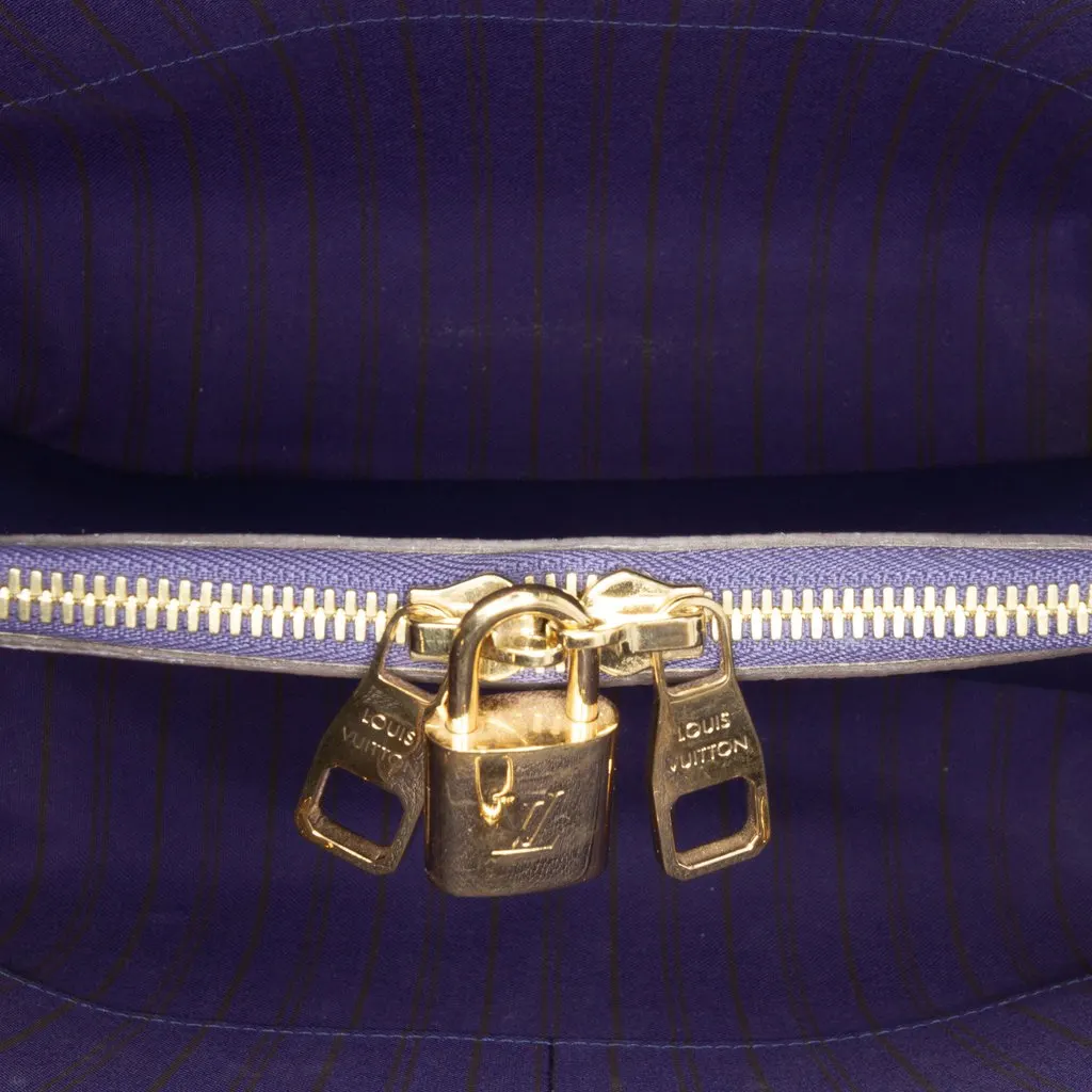 Louis Vuitton Monogram Empreinte Montaigne GM Blue Leather Very good - Model View