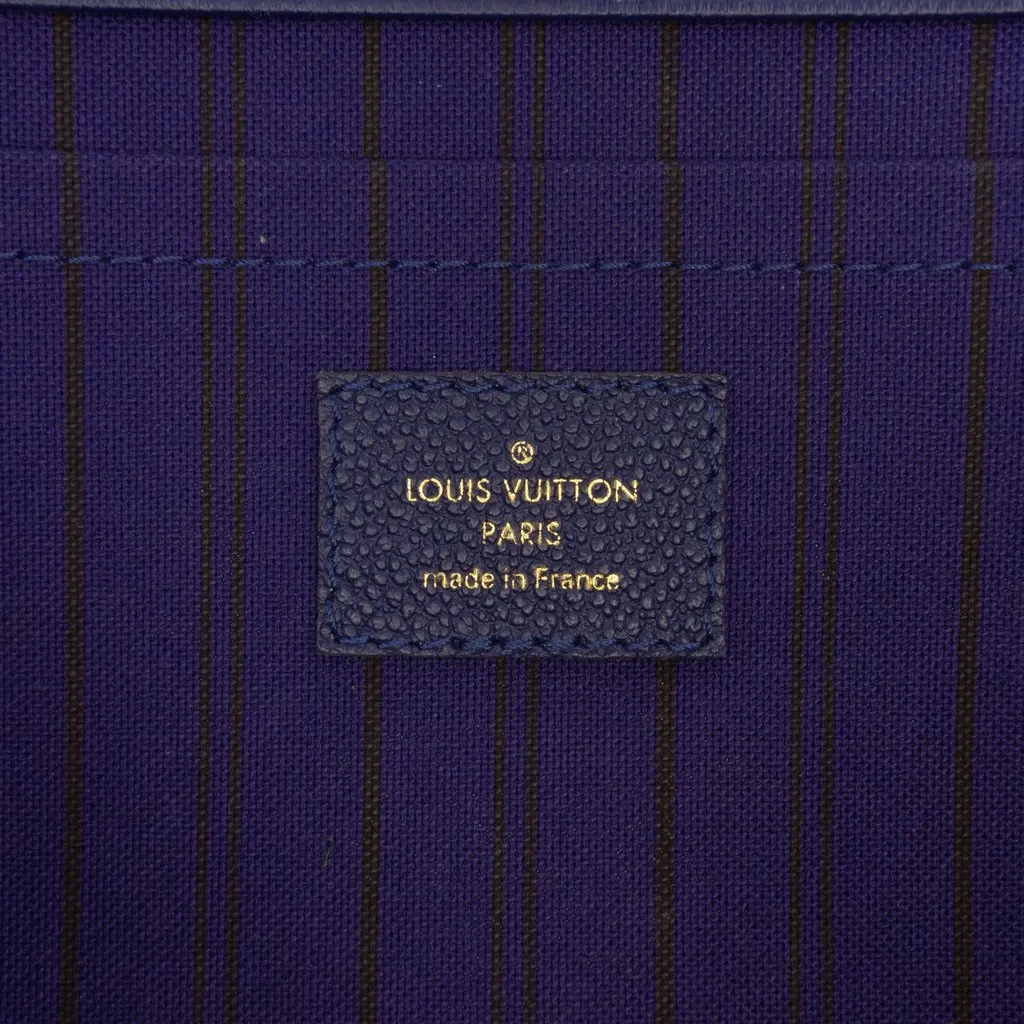 Louis Vuitton Monogram Empreinte Montaigne GM Blue Leather Very good - Box View