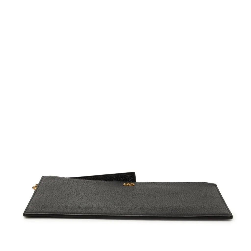 Gucci GG Marmont Calfskin Clutch Black Leather Very good - Inside View