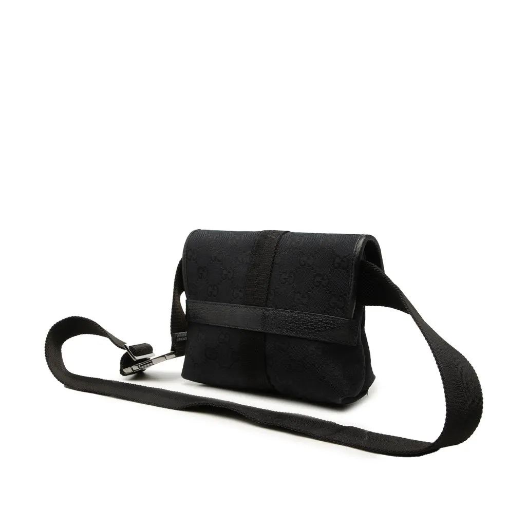Gucci GG Canvas Belt Bag Black Very good - Back View