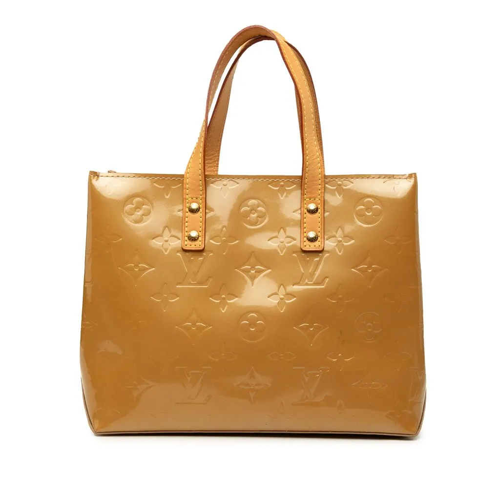 Louis Vuitton Monogram Vernis Reade PM Beige Leather Good - Front View