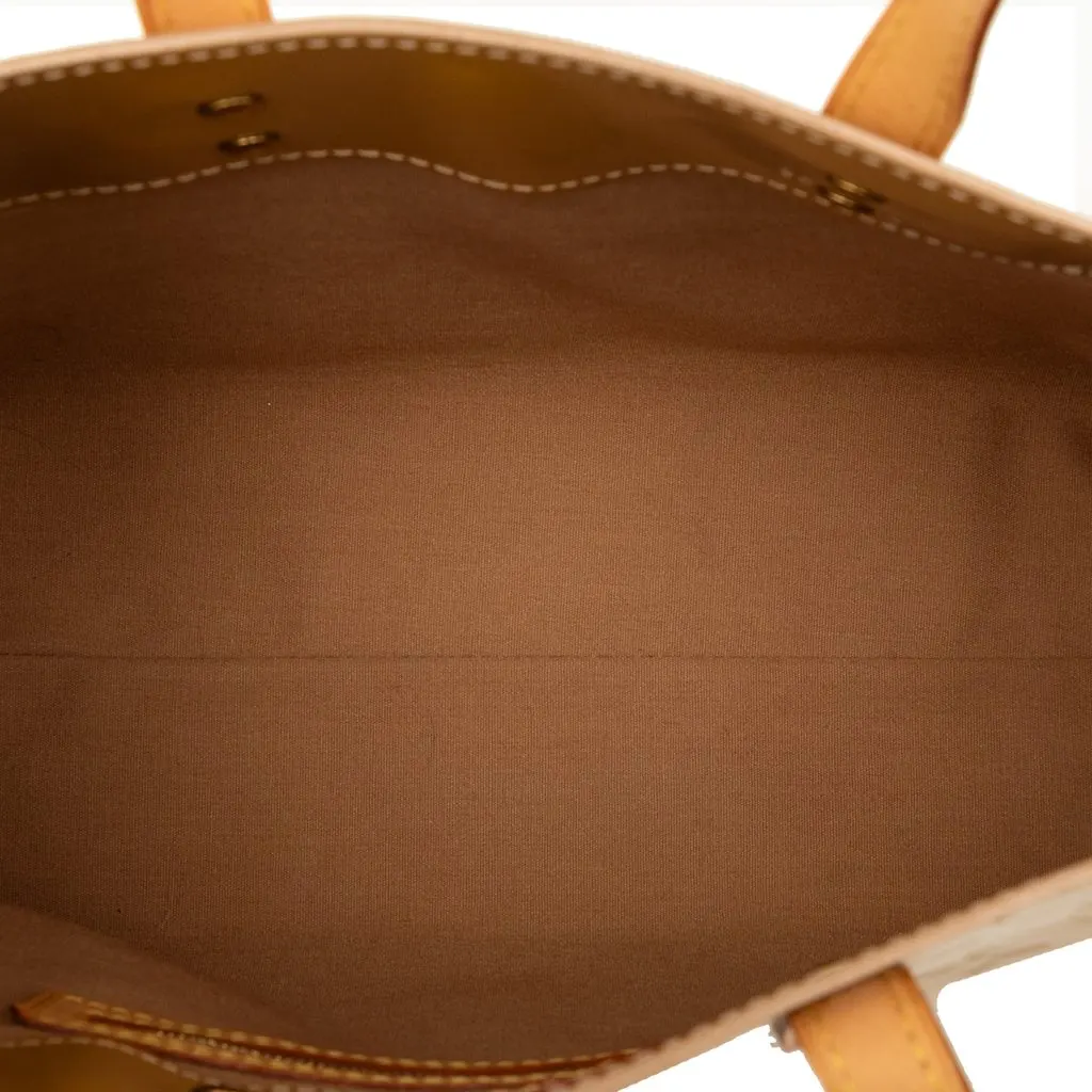 Louis Vuitton Monogram Vernis Reade PM Beige Leather Good - Model View