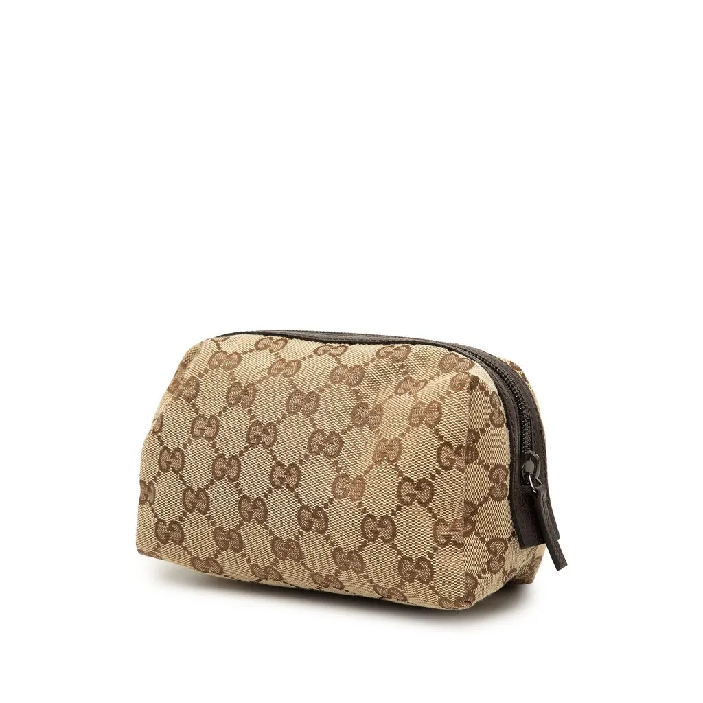 Gucci GG Canvas Pouch Beige Good - Back View