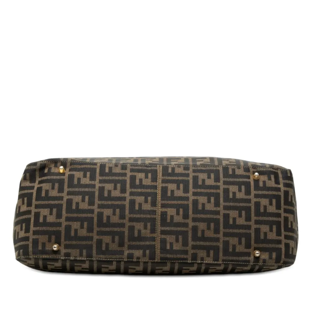 Fendi Large Zucca Canvas Twins Tote Brown Very good - Inside View