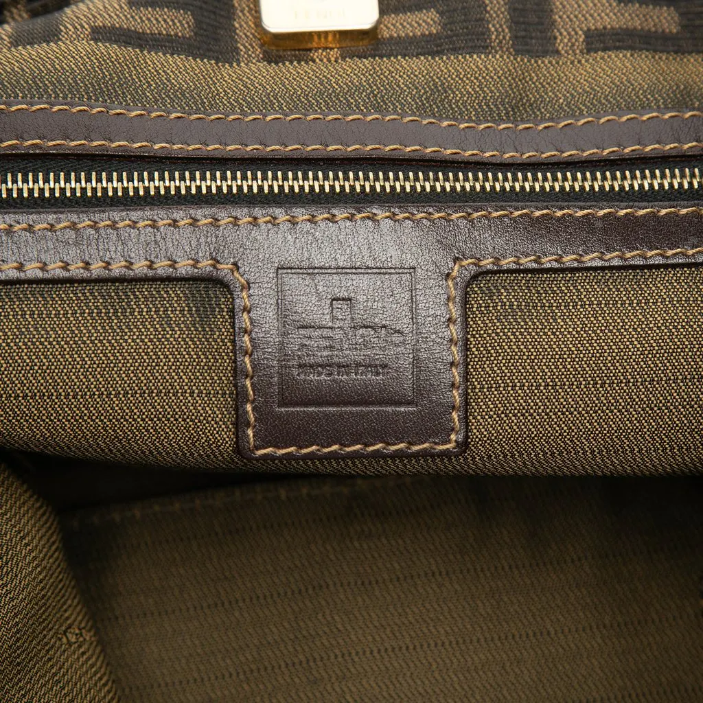 Fendi Large Zucca Canvas Twins Tote Brown Very good - Box View