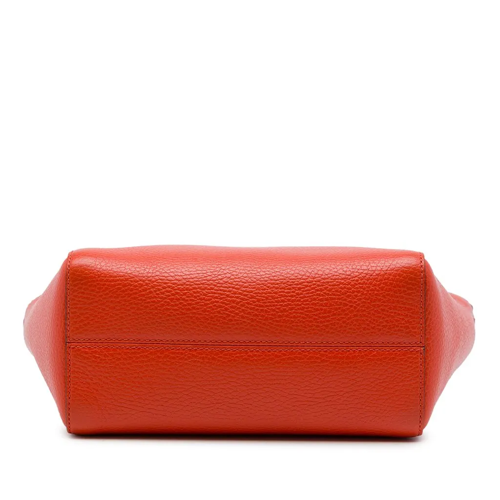 Gucci Mini Calfskin Swing Satchel Orange Leather Good - Inside View