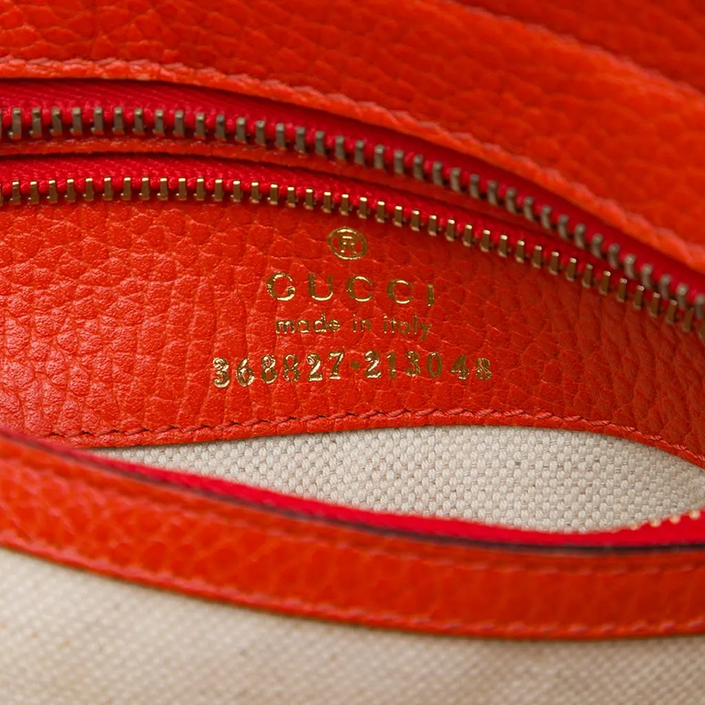 Gucci Mini Calfskin Swing Satchel Orange Leather Good - Box View