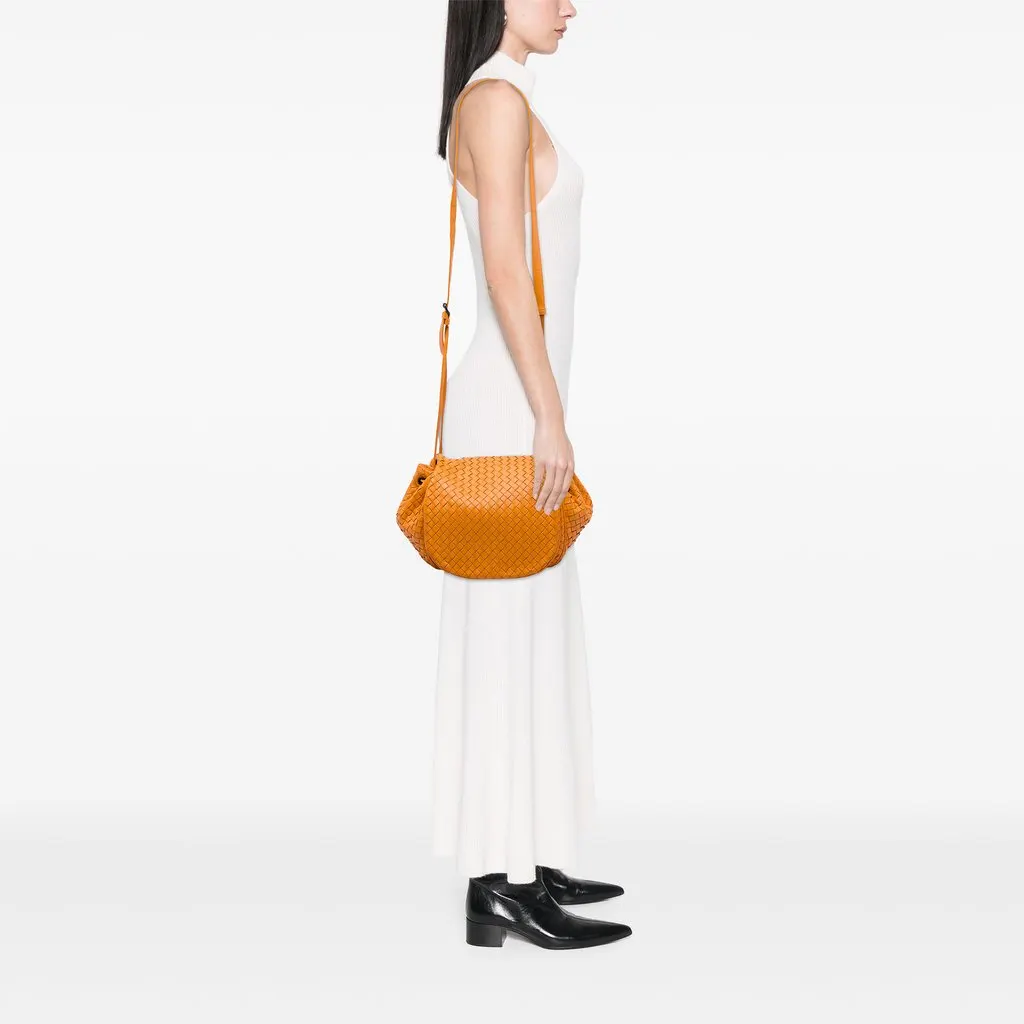Bottega Veneta Nappa Intrecciato Flap Crossbody Orange Leather Very good - Box View