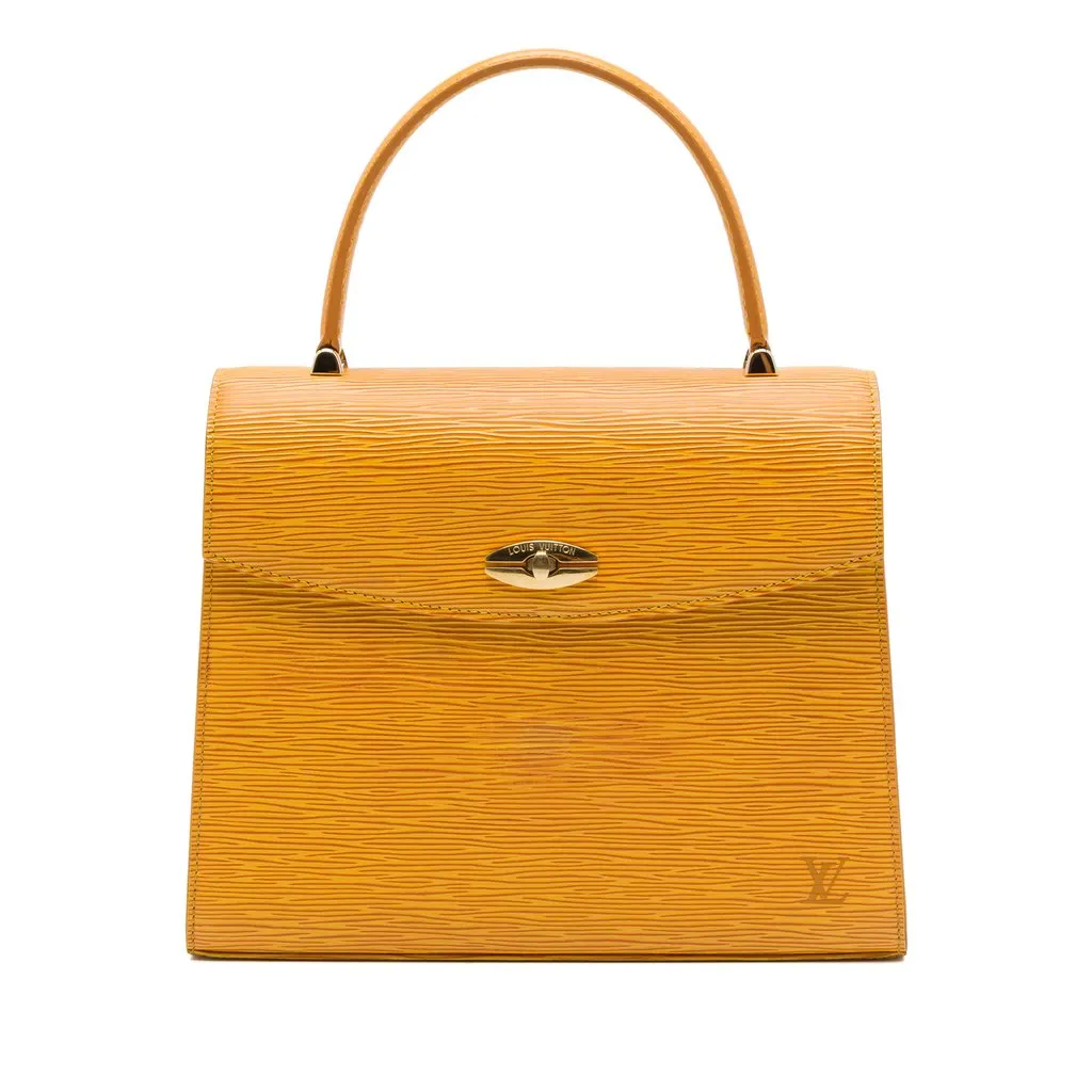 Louis Vuitton Epi Malesherbes Yellow Leather Good - Front View