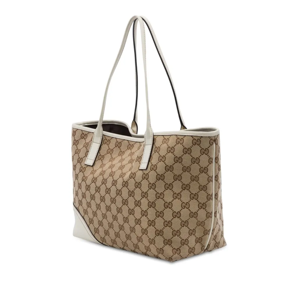 Gucci GG Canvas New Britt Tote Beige Canvas Very good - Back View