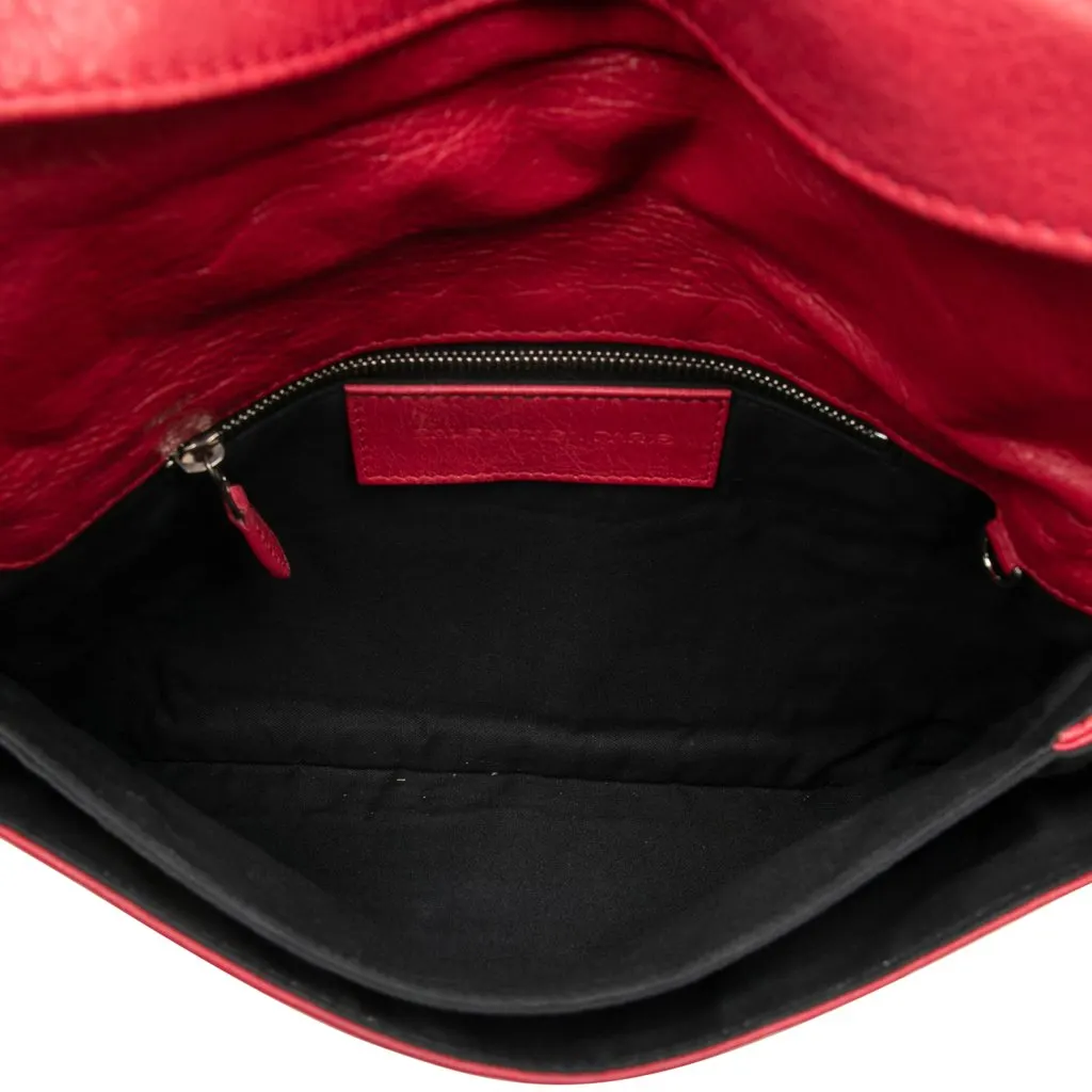 Balenciaga Lambskin Motocross Giant 12 Envelope Clutch Red Leather Good - Model View