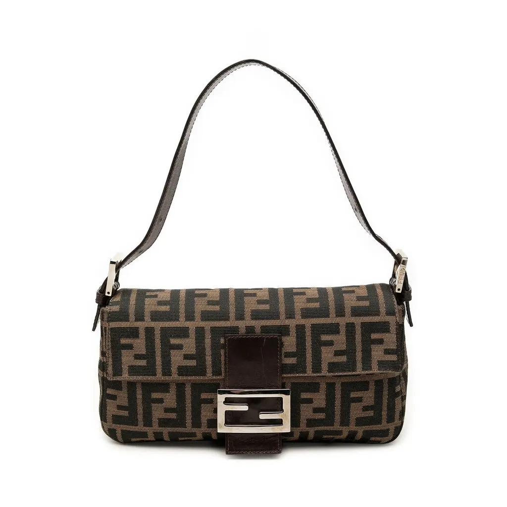 Fendi Zucca Canvas Baguette Brown Canvas Very good - Front View