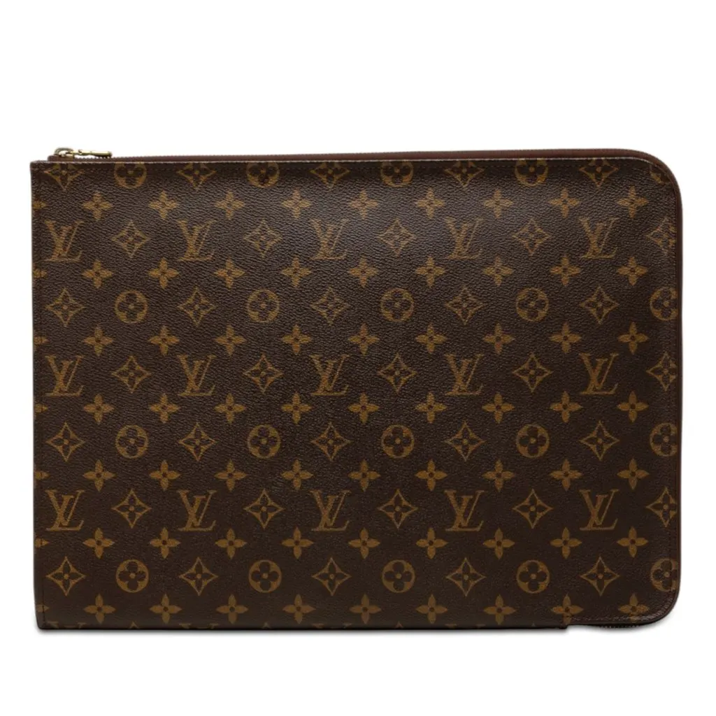 Louis Vuitton Monogram Etui Voyage GM Brown Canvas Good - Front View