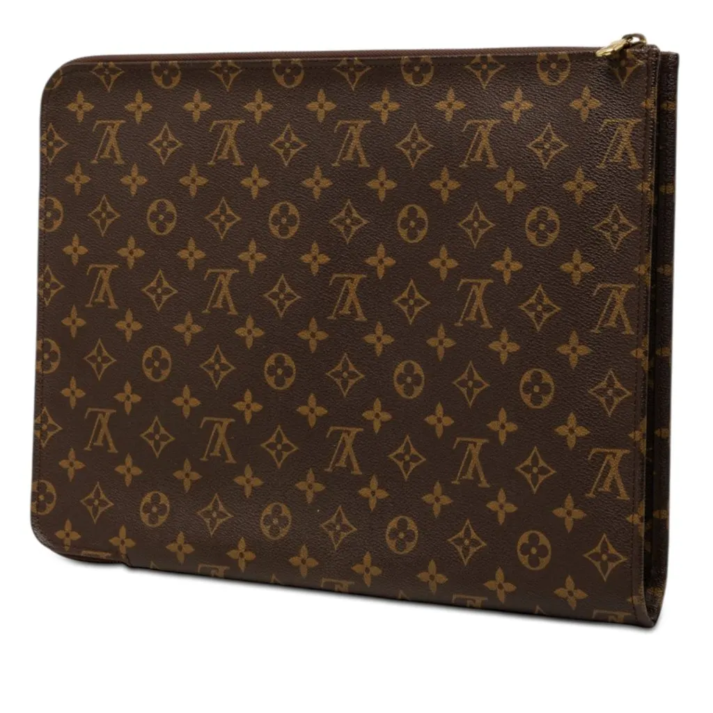 Louis Vuitton Monogram Etui Voyage GM Brown Canvas Good - Back View