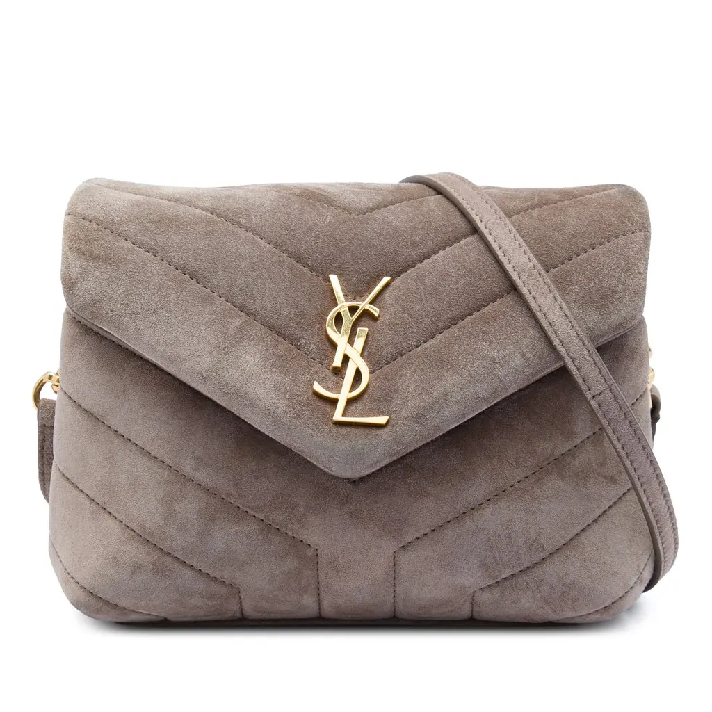 Saint Laurent Toy Matelasse Suede Monogram LouLou Crossbody