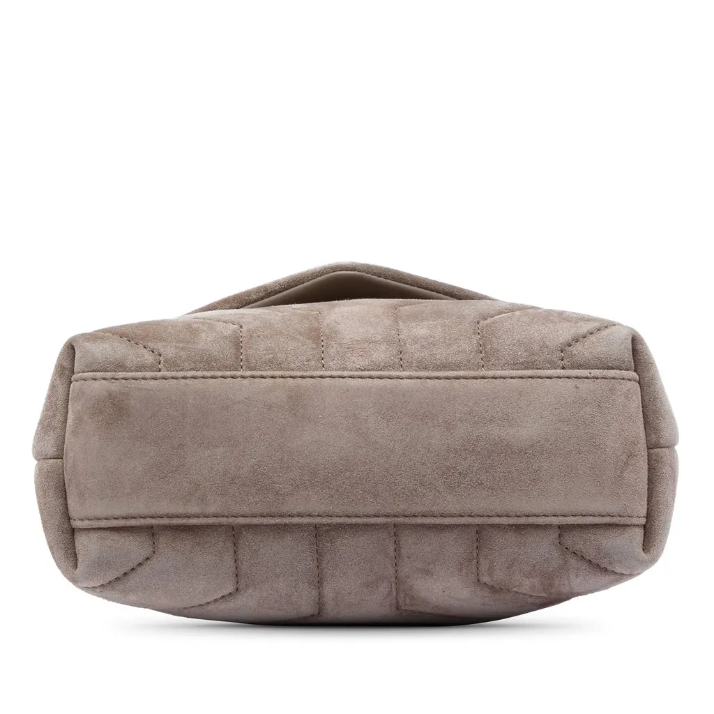 Saint Laurent Toy Matelasse Suede Monogram LouLou Crossbody Brown Leather Very good - Inside View