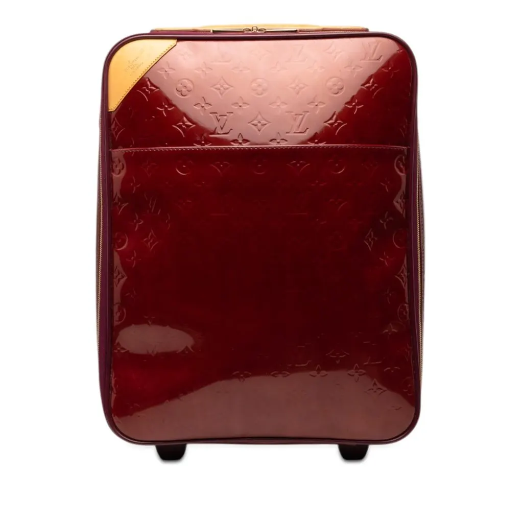 Louis Vuitton Monogram Vernis Pegase 45 Red Leather Very good - Front View