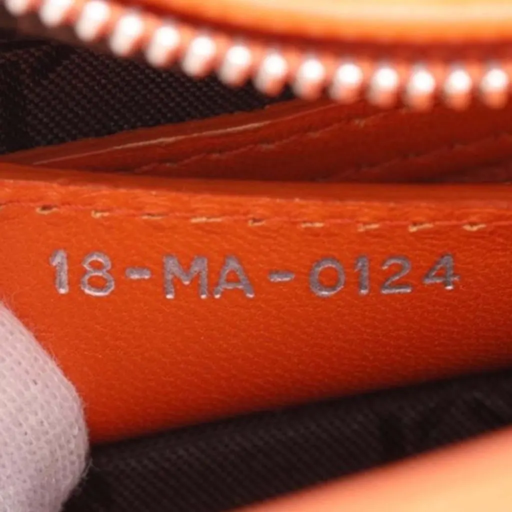 Dior Medium Lambskin Cannage Lady Dior Orange Leather Very good - Box View