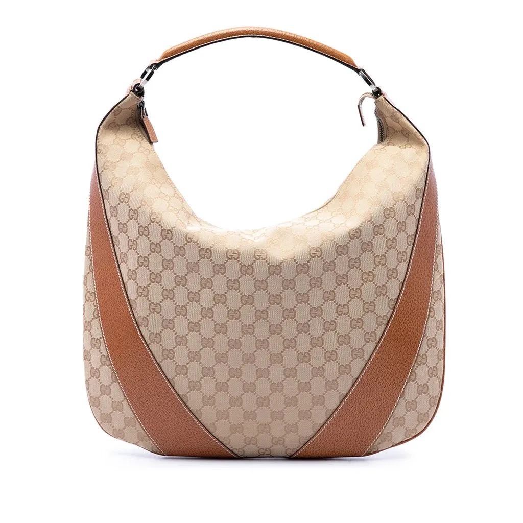 Gucci GG Canvas Hobo Beige Very good - Front View