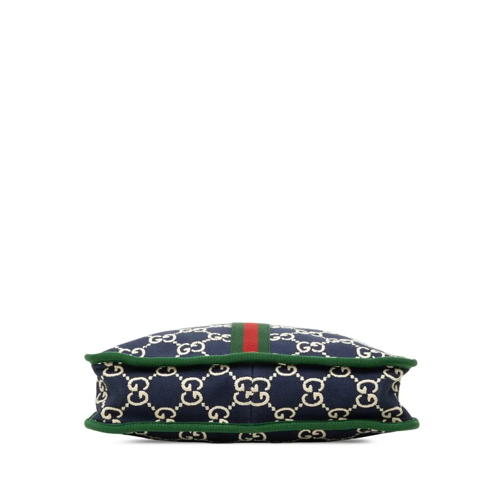 Gucci Childrens GG Nylon Web Tote Blue Polyamide Good - Inside View