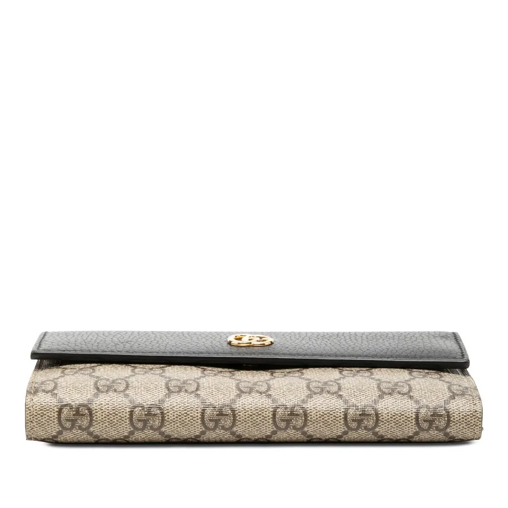 Gucci Bicolor GG Marmont GG Supreme Continental Wallet Beige Very good - Inside View