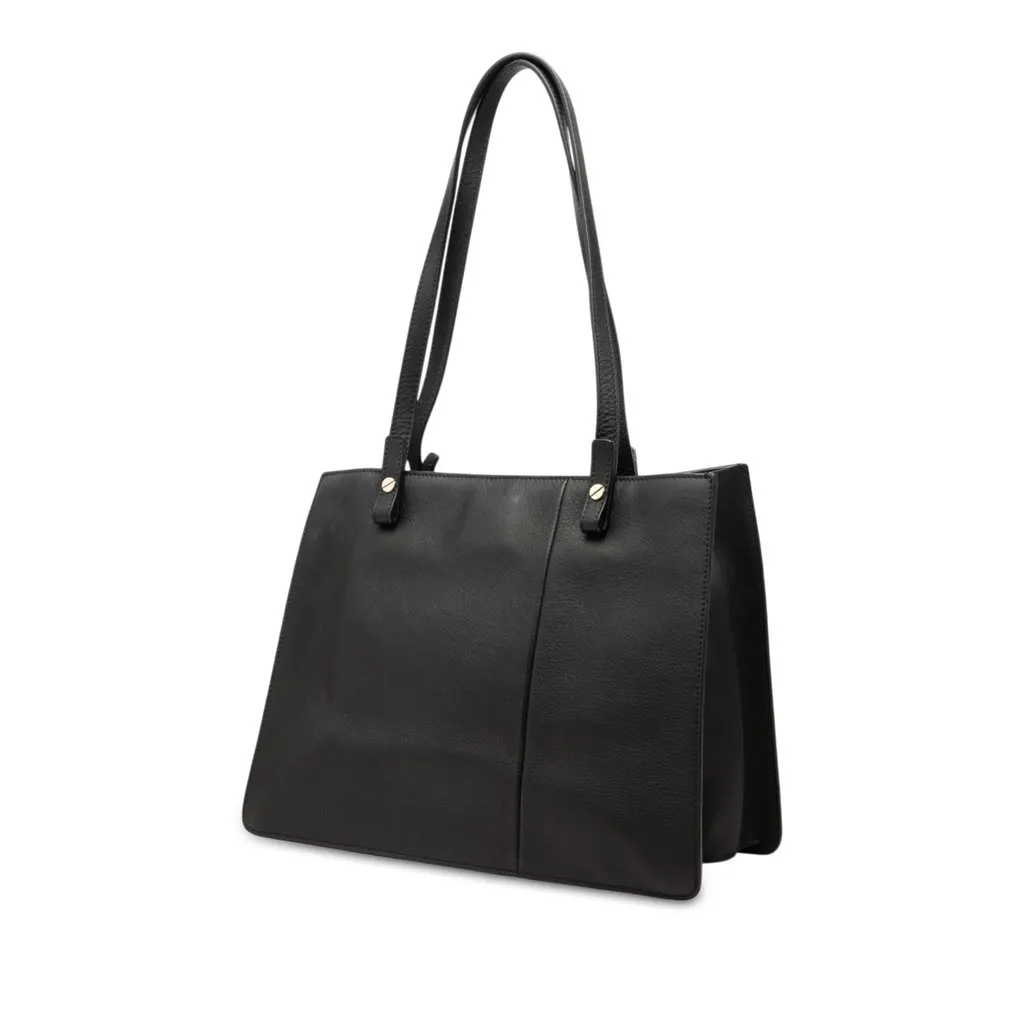 Chloé Calfskin Faye Tote Black Leather Very good - Back View