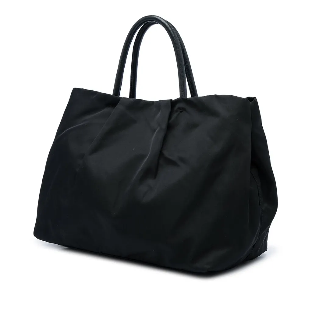 Prada Tessuto Fiocco Bow Tote Black Polyamide Good - Back View