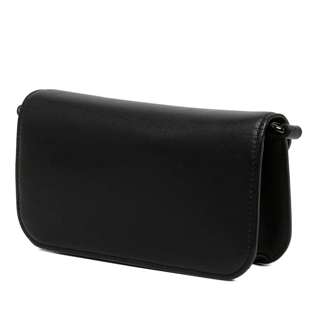 Valentino Small Calfskin VLogo Loco Satchel Black Leather Very good - Back View