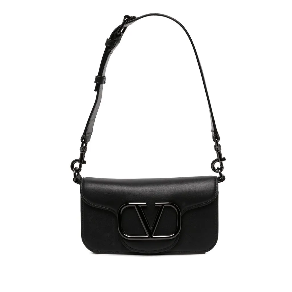 Valentino Small Calfskin VLogo Loco Satchel Black Leather Very good - Box View