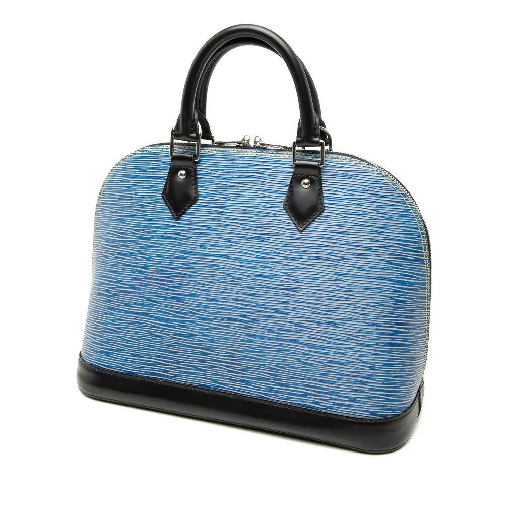 Louis Vuitton Epi Denim Alma PM Blue Leather Very good - Back View
