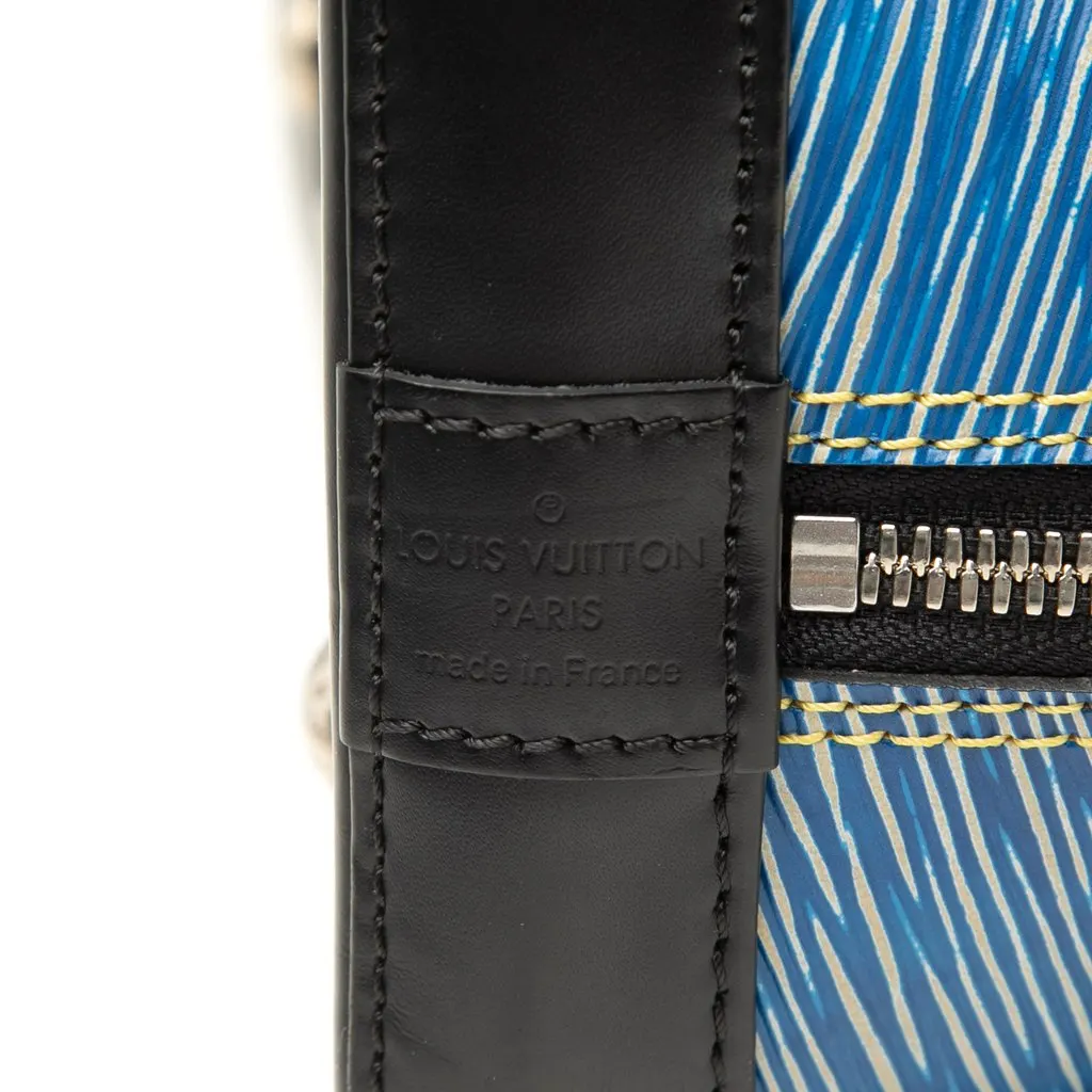 Louis Vuitton Epi Denim Alma PM Blue Leather Very good - Box View