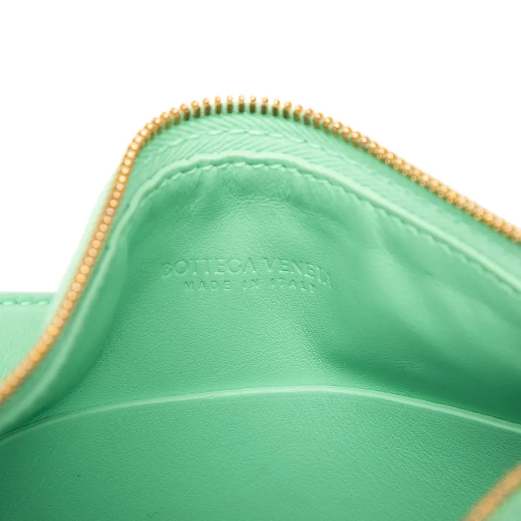 Bottega Veneta Mini Leather Intrecciato Sunrise Hobo Green Leather Very good - Box View