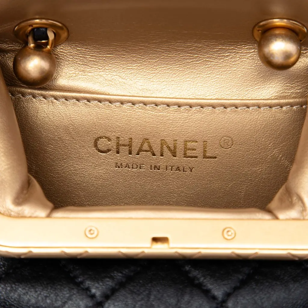 Chanel Micro Quilted Lambskin My Crush Bag Black Leather Very good - Box View