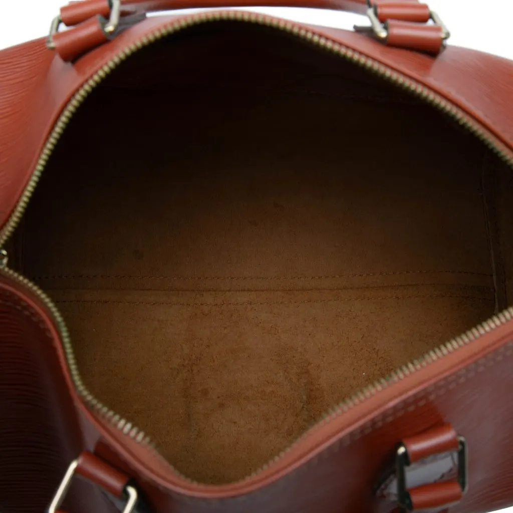Louis Vuitton Epi Speedy 30 Brown Leather Good - Model View