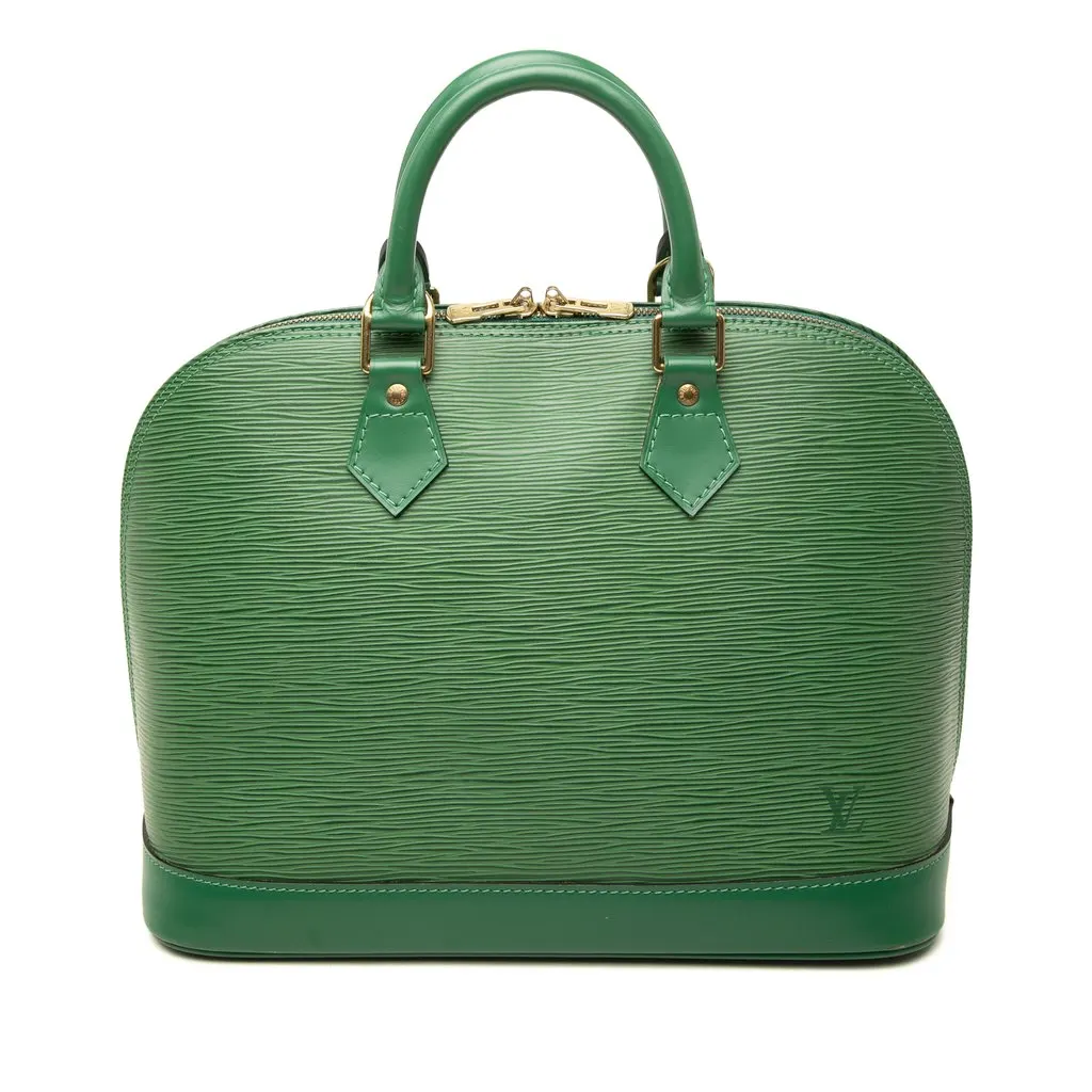 Louis Vuitton Epi Alma PM Green Leather Very good - Front View