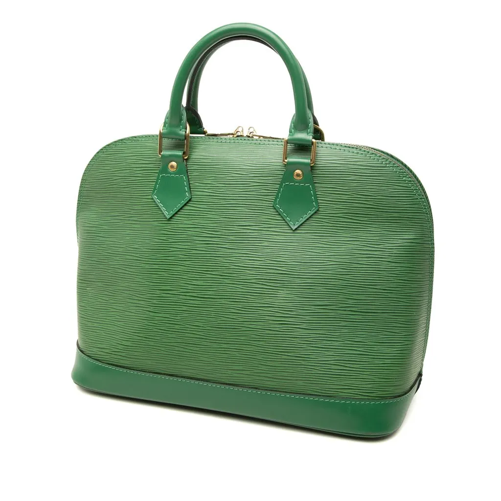 Louis Vuitton Epi Alma PM Green Leather Very good - Back View