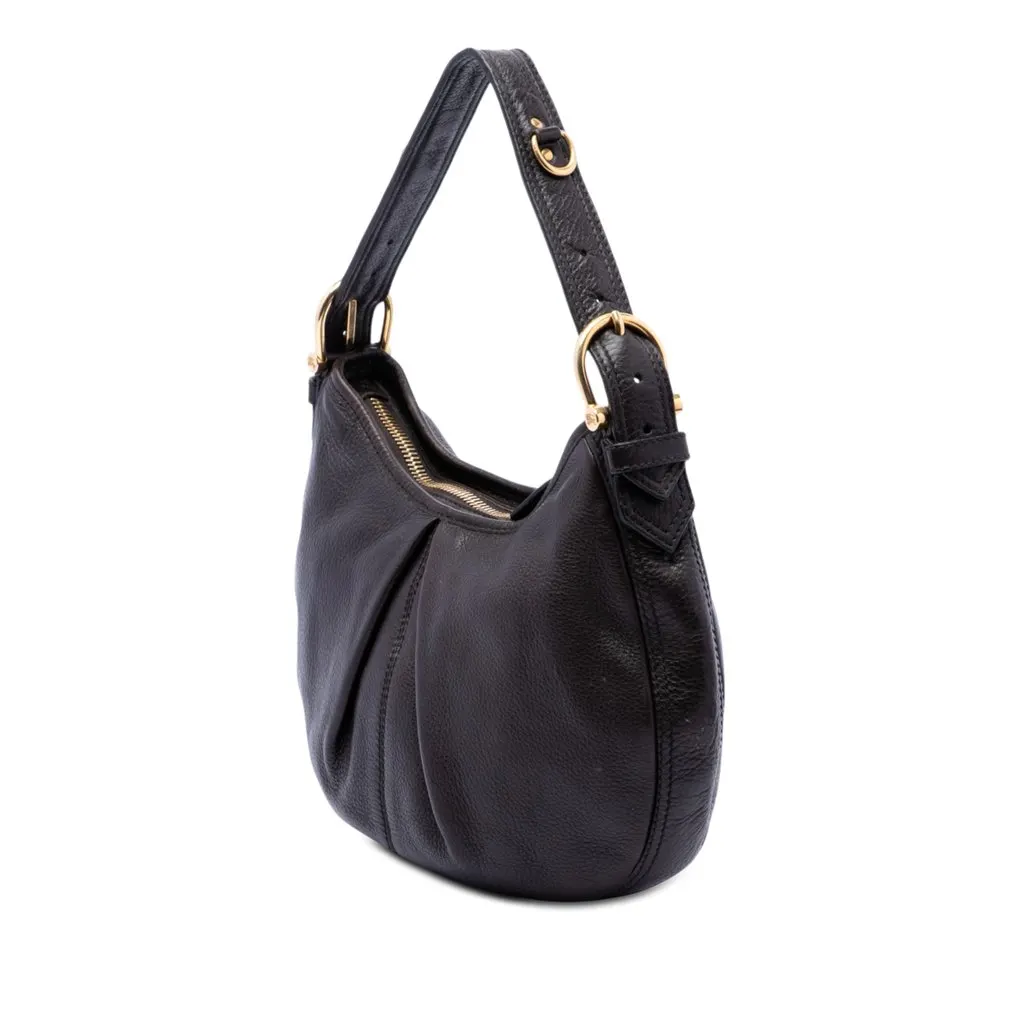 Burberry Small Leather Malika Hobo Brown Leather Very good - Back View