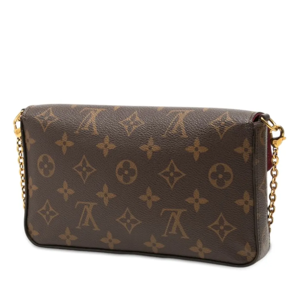 Louis Vuitton Monogram Pochette Felicie Brown Very good - Back View