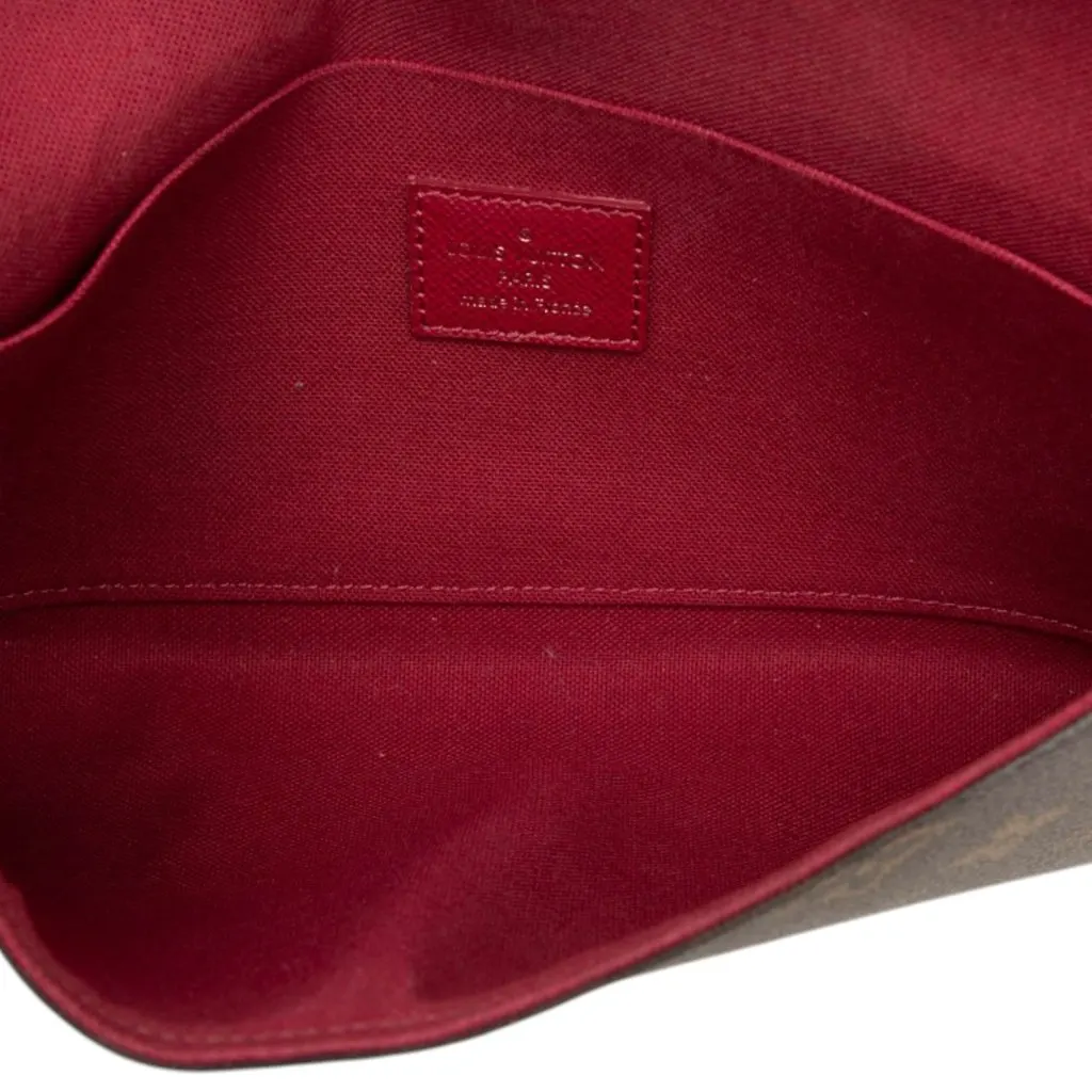 Louis Vuitton Monogram Pochette Felicie Brown Very good - Model View