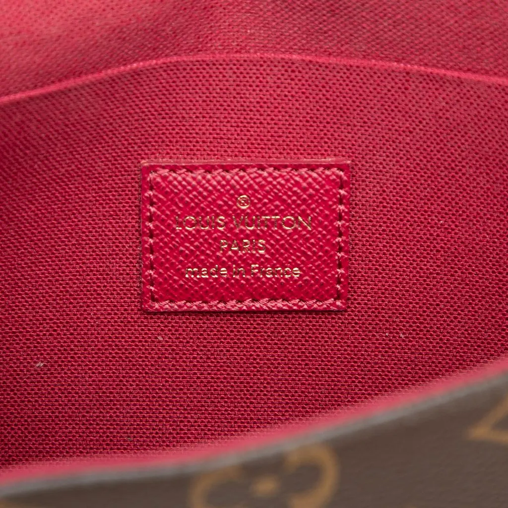Louis Vuitton Monogram Pochette Felicie Brown Very good - Box View