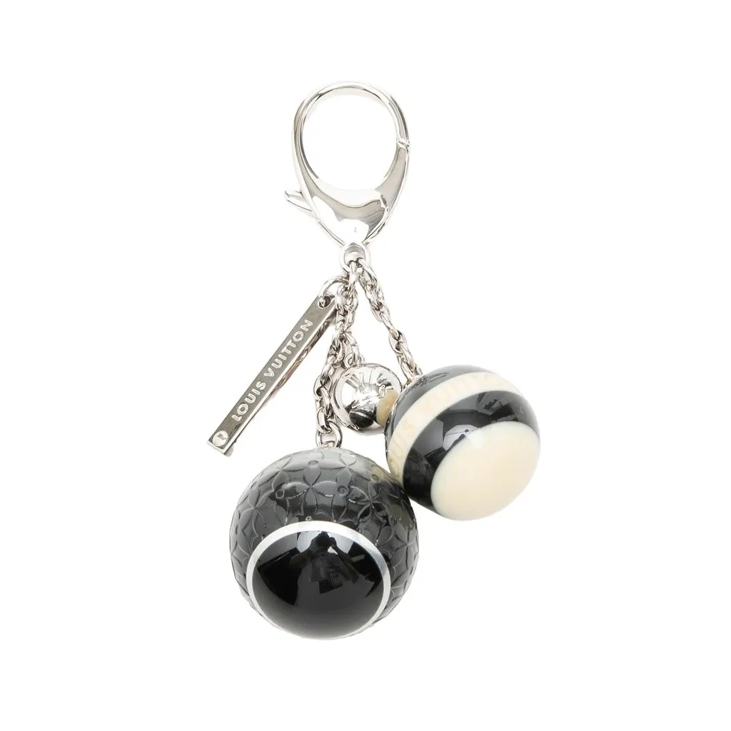 Louis Vuitton Resin Mini Lin Croisette Ball Bag Charm Black Plastic Very good - Front View