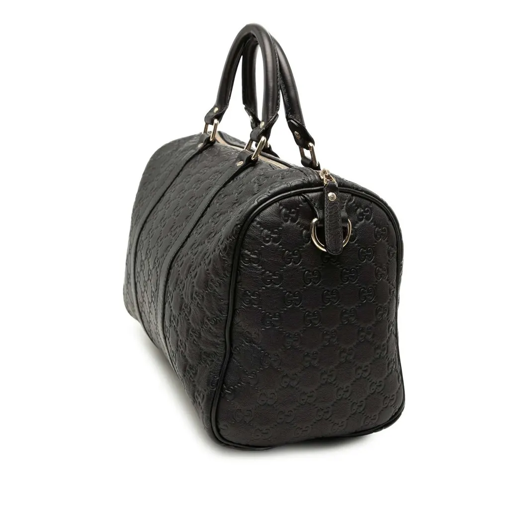 Gucci Medium Guccissima Joy Boston Bag Black Leather Very good - Back View