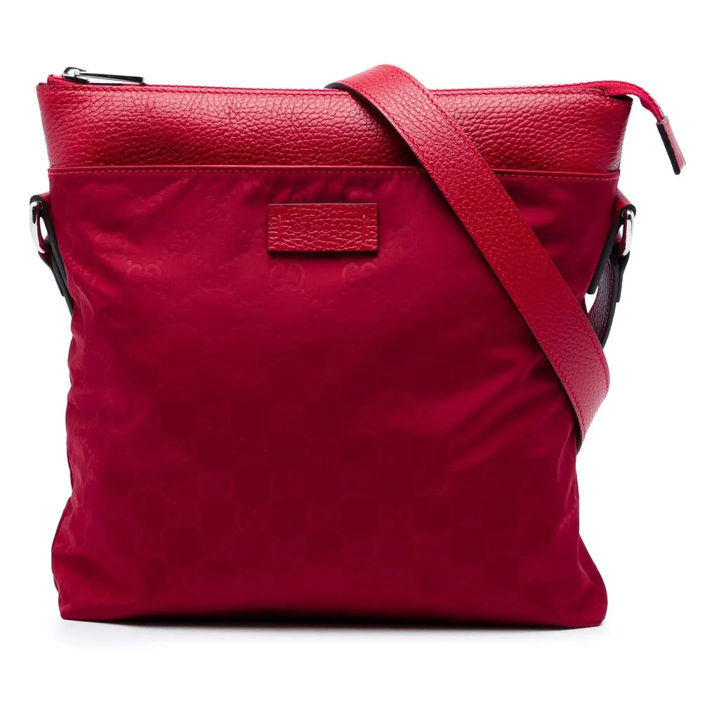 Gucci GG Nylon Flat Messenger Bag
