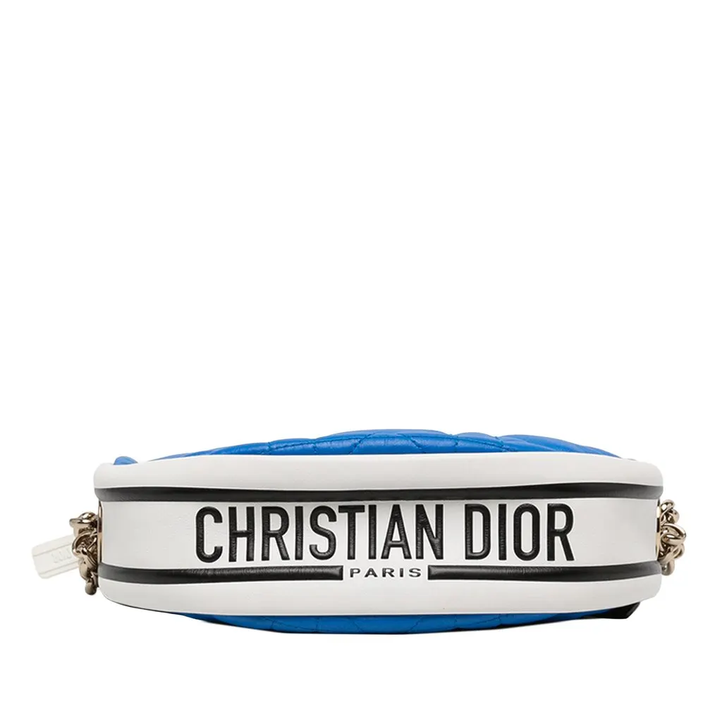Dior Small Tricolor Lambskin Cannage Dior Vibe Hobo Blue Leather Very good - Inside View