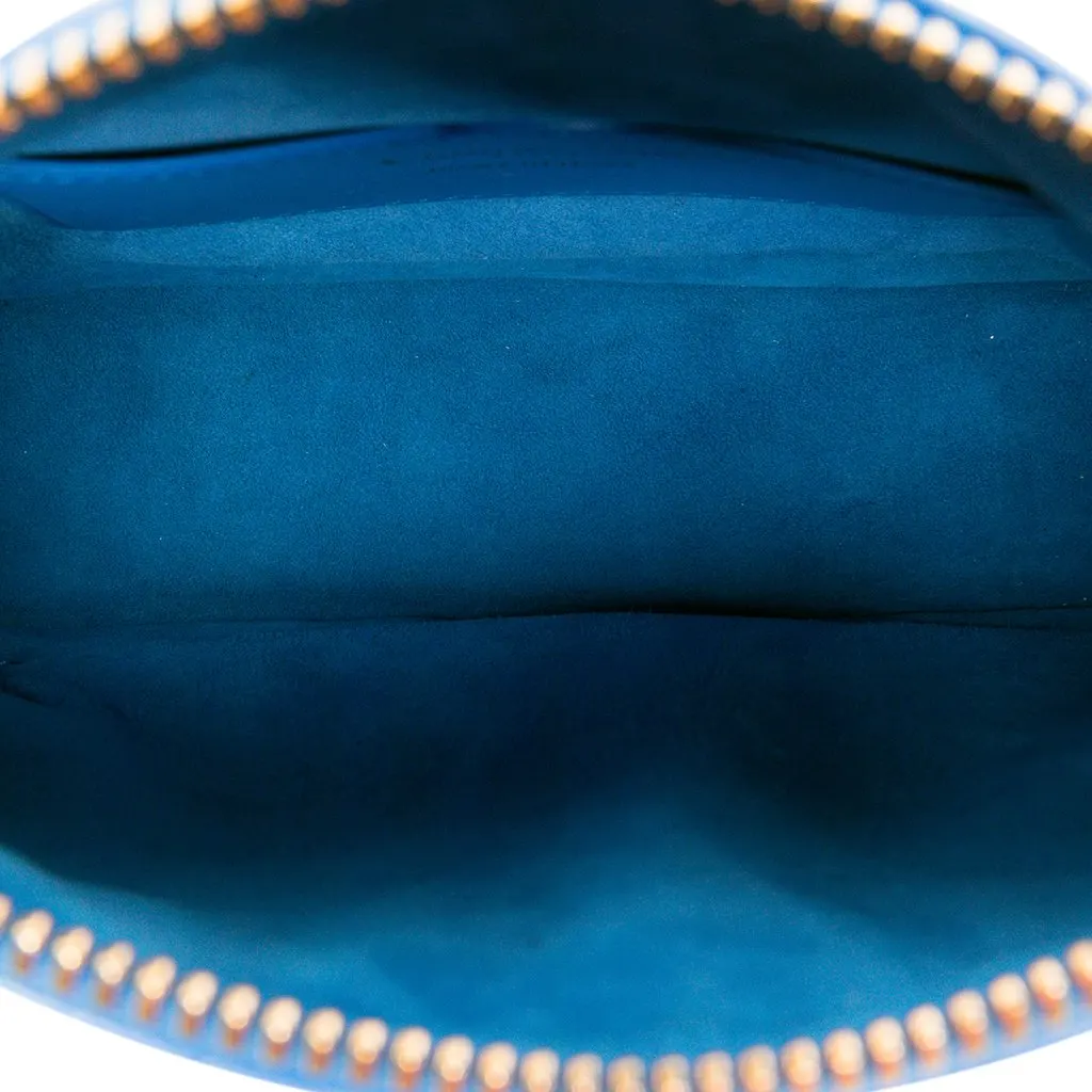 Dior Small Tricolor Lambskin Cannage Dior Vibe Hobo Blue Leather Very good - Model View