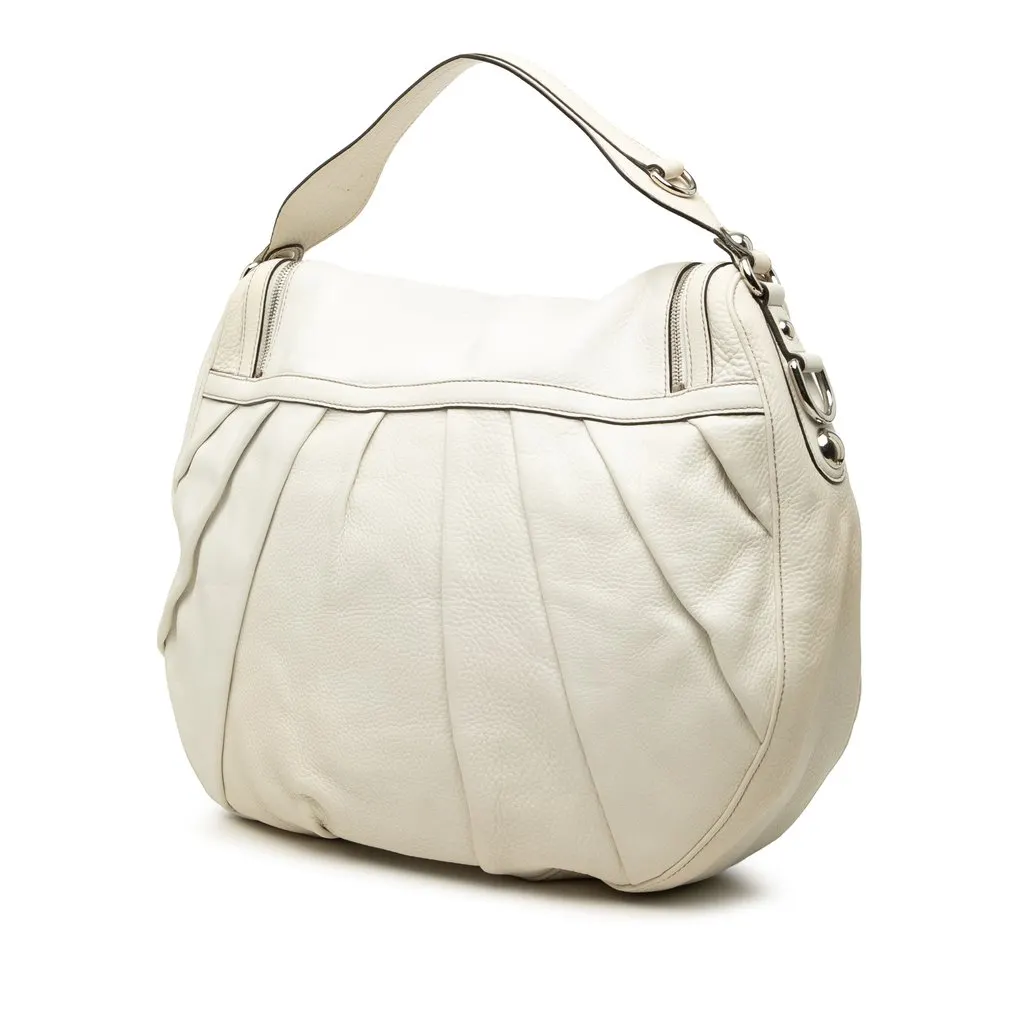 Gucci Calfskin Icon Bit Satchel White Leather Very good - Back View