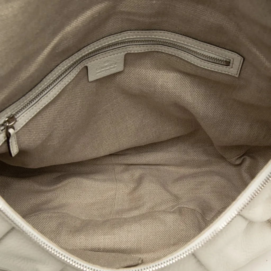 Gucci Calfskin Icon Bit Satchel White Leather Very good - Model View
