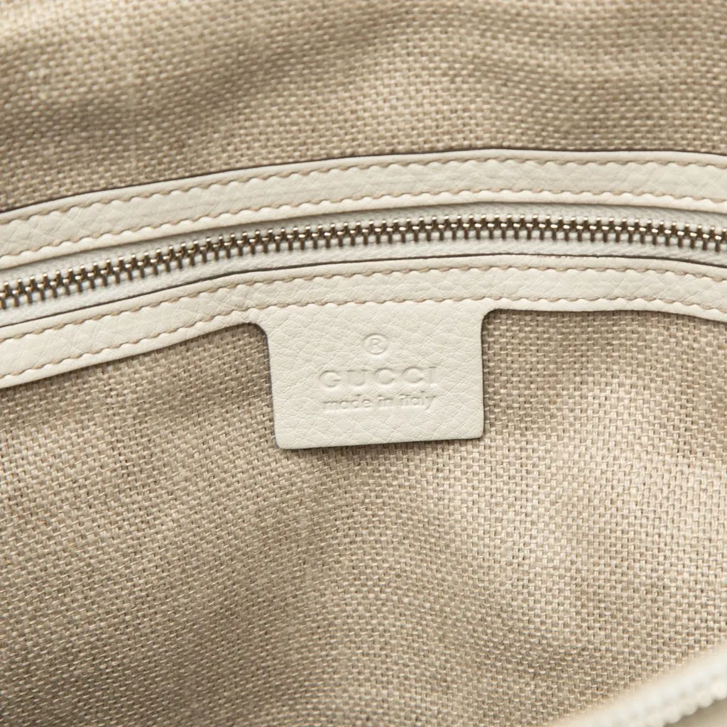 Gucci Calfskin Icon Bit Satchel White Leather Very good - Box View